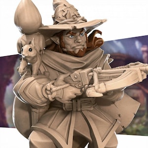 Halfing Male Ranger - Rogue / Crossbow - Bite the Bullet - Fantasy D&D Miniature
