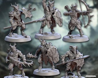 Goatman Maurauders Beastmen Warriors - Artisan Guild Dungeons & Dragons 32mm