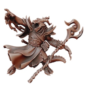 Dragonborn Wizard - Mage - Dungeons and Dragons - Fantasy Miniature Tabletop
