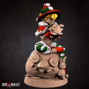 Jingle Christmas Elf - Pin-up NSFW - Bite the Bullet - Fantasy D&D Miniature