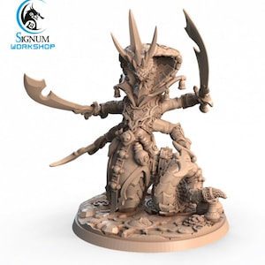 Tessys - Yuan Ti Marilith Monster - Signum Games - Fantasy Dungeons and Dragons