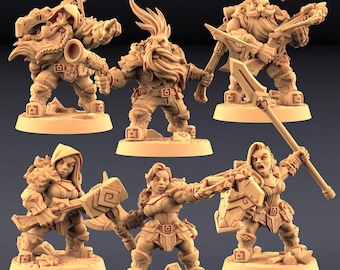 Dwarf Oathbreakers - Survivalists - Modular Weapons - Artisan Guild - D&D 32mm