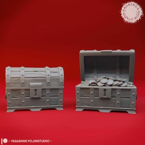 2x Treasure Chests - Yasashii -Dungeons and Dragons 32mm Fantasy D&D Roleplay