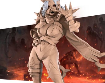Necromancer Hate Mistress SFW Pinup - Bite the Bullet - Dungeons and Dragons