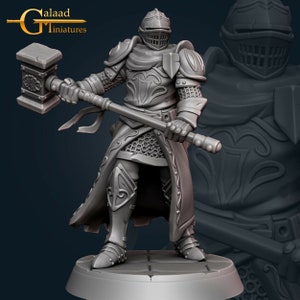 Knight 4 Paladin Fighter - Galaad Miniatures - Fantasy Dungeons and Dragons Mini