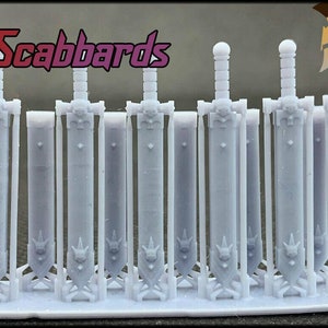 12x Scabbards for Power Swords - Marine bits War gaming Sci-Fi Custom