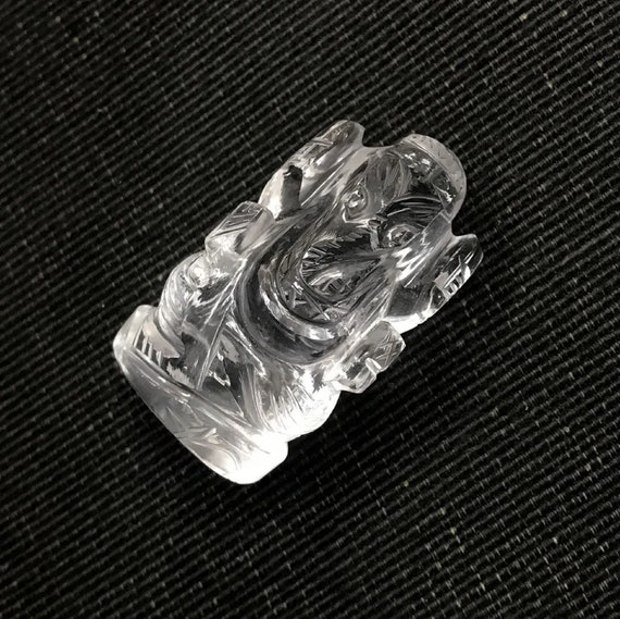 クリアクォーツのガネーシャ像：癒しのクリスタル彫刻 - Etsy 日本
