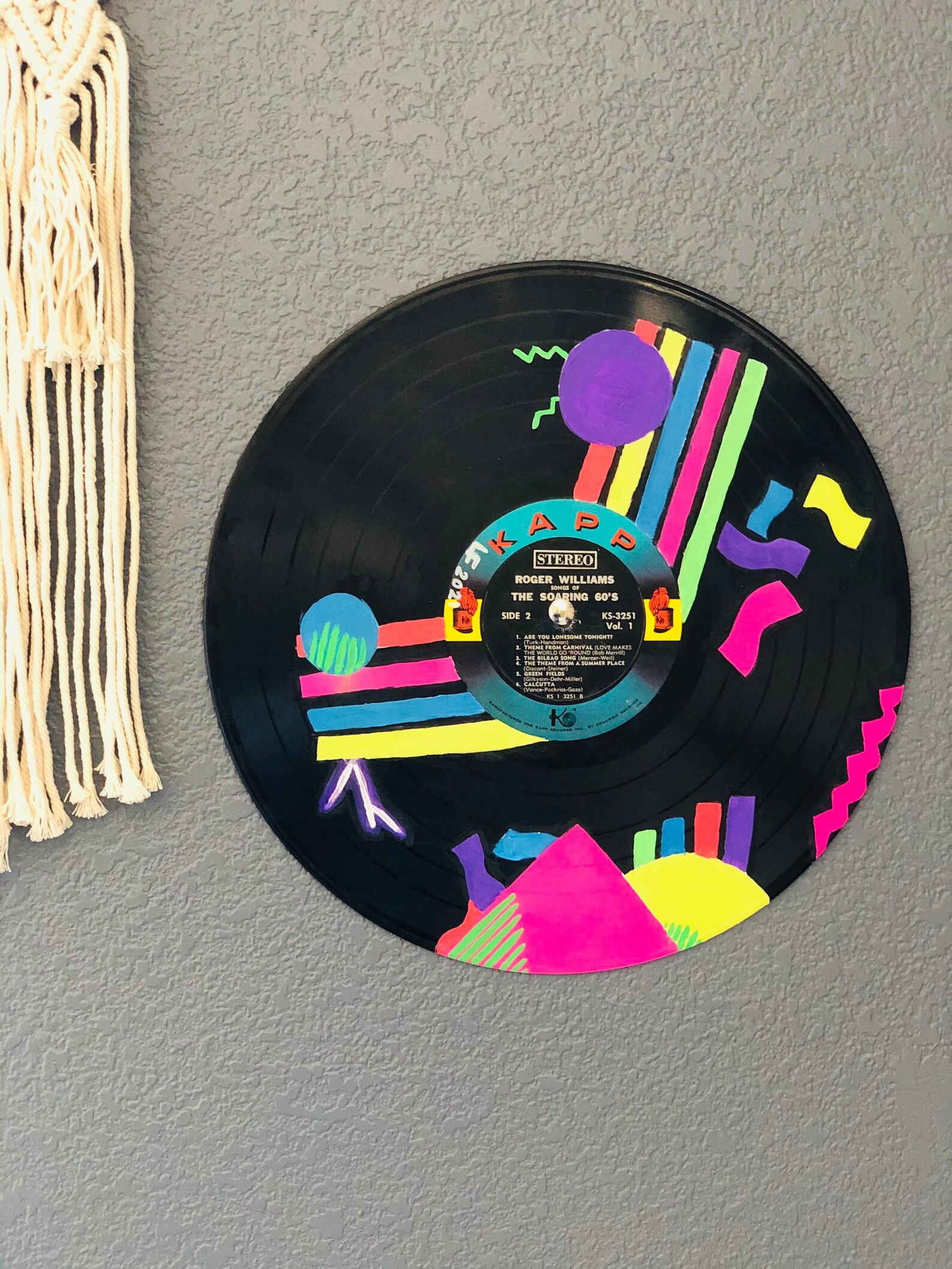 Hand Painted Vinyl Record Etsy