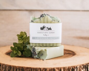 Lavender+Mint Goats Milk Soap