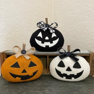 Halloween Pumpkins/Fabric Halloween Pumpkins/Stuffed Pumpkins/Jack-O-Lanterns/Tier Tray Halloween Decor/Farmhouse Decor/Halloween/Pumpkins