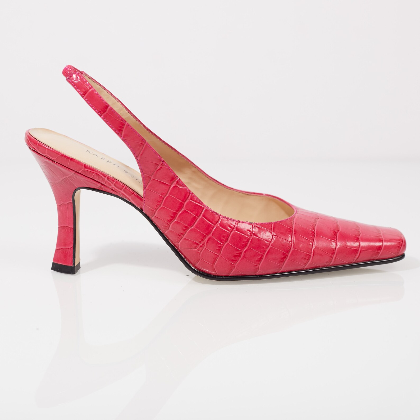 Sexy Y2K 90's Hot Pink Slingback Heels Size 5.5 by Karen Etsy