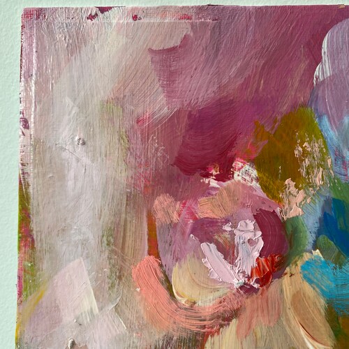 Original Acrylic Painting by Susie, flower art, floral painting, square art 12x12, gallery wall, flower vase, nursery shops decor, home decor cute