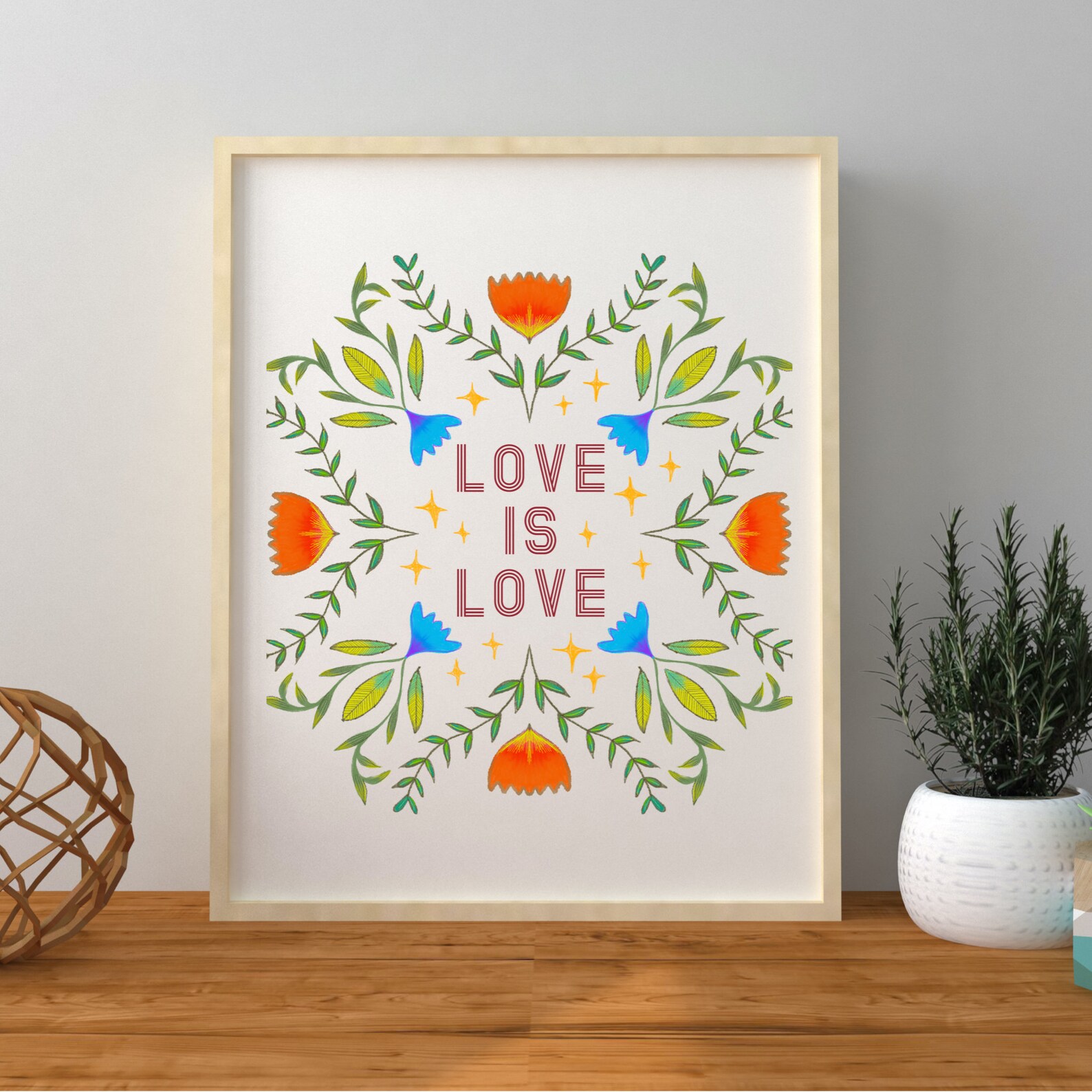 Love is Love Wall Art, Love is Love Home Decor, Love Wins Art, Gay Pride Art, LGBTQ Art, Spread
