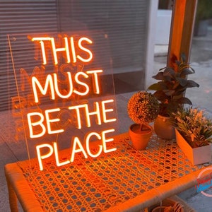This Must Be The Place Neon Sign - Talking Heads Lyric Wall Art, Ready-to-Ship Home Decor, Unique Music Gift - 5 Sizes & 10+ Color Options