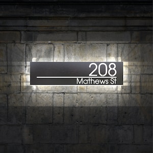 Modern Address Led Light Up  Sign,Waterproof Address Sign,Wall Led  Number Sign,Door  Decor