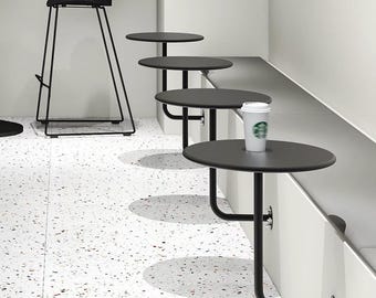 Table de bar murale moderne en métal, table suspendue robuste pour café, cuisine et espaces étroits