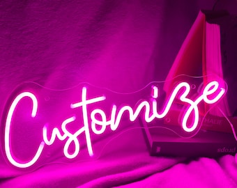 Benutzerdefinierte Neonzeichen, Hochzeitsname Neonzeichen Benutzerdefinierte Neonzeichen Hochzeit Lichtzeichen Neon LED-Zeichen, Neonlichter, personalisierte Geschenke, Wohnkultur