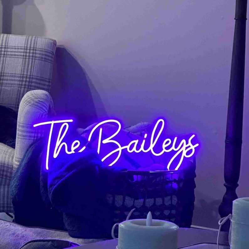 Custom Neon Sign Personalized - Wedding Name Neon Light, Home Bar Decor, LED Wall Art - Birthday Gift Anniversary-Fast Shipping & Free Proof image 7