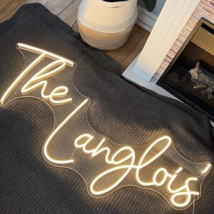 Letrero de neón LED personalizado, letrero de boda, letrero de neón LED, letrero de acrílico, regalo de boda, decoración de boda, decoración de habitación de matrimonio, nombre de la pareja