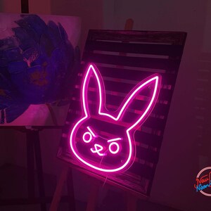 Znaki neonowe z postaciami królików z kreskówek anime, znaki świetlne do dekoracji imprez, światła na imprezy, prezenty urodzinowe, niestandardowe znaki neonowe, znaki neonowe na wesele, spersonalizowane światła