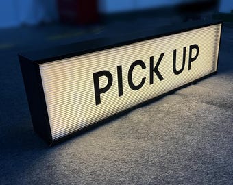 Store Front Sign,Light Box Signs for cafe,Cafe Decor, Corrugated Acrylic Light Sign Box, Business Sign, Classic Illuminated Sign for Bar