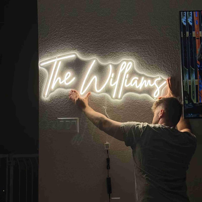 Custom Neon Sign Personalized - Wedding Name Neon Light, Home Bar Decor, LED Wall Art - Birthday Gift Anniversary-Fast Shipping & Free Proof image 8