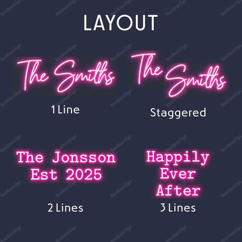 Custom Neon Sign Personalized - Wedding Name Neon Light, Home Bar Decor, LED Wall Art - Birthday Gift Anniversary-Fast Shipping & Free Proof image 3