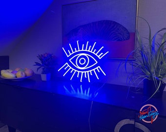 Evil Eye Neon Signs,Party Decor Light Signs,Event Lights,Birthday Gifts,Custom Neon Signs,Wedding Neon Signs,Personalized Lights