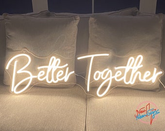 better together wedding neon sign handmade custom led neon sign,wedding light sign,neon led sign,neon lights,neon sign custom shape