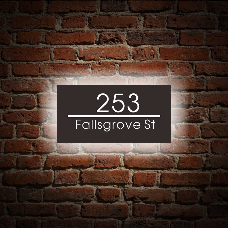 Custom Led House Numbermodern Address Number - Etsy