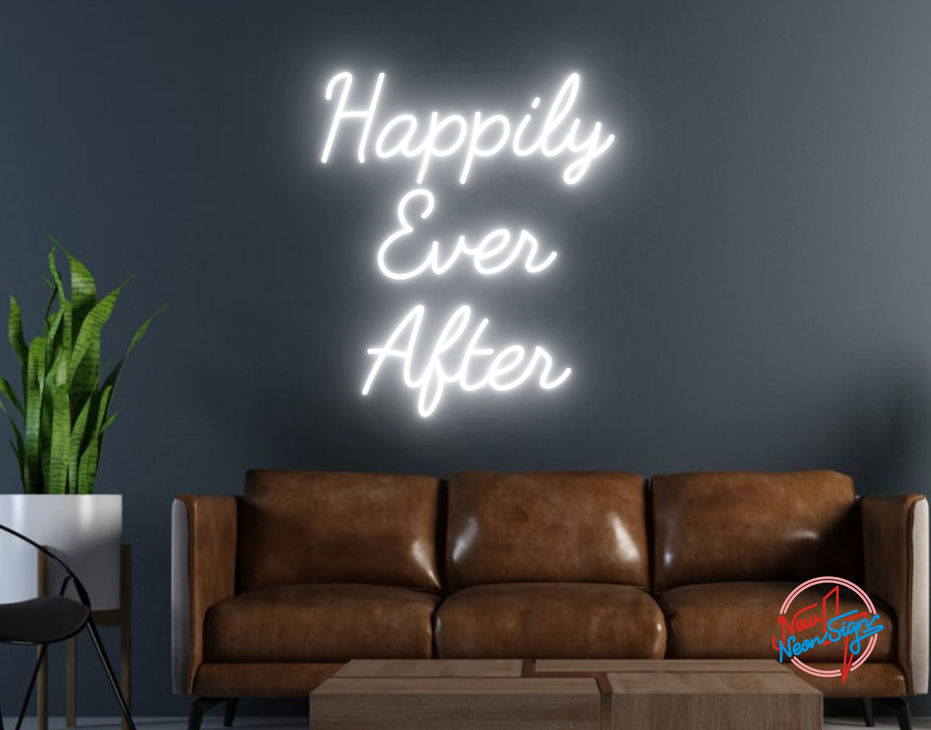 Happily Ever After Wedding Neon Sign - Romantic LED Light - Reception Backdrop Bridal Shower Decor - Fairytale Wall Art Gift - Fast Shipping