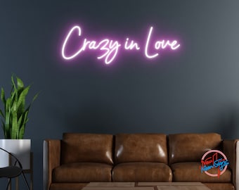 Crazy in Love Neon Schild Handarbeit custom led Schild, Hochzeitslicht Schild, Neon LED Schild, Neon Licht Schild, Neon Licht Schild