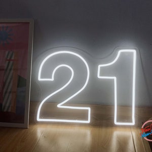 21 Leuchtreklame - Geburtstag LED-Wanddekor | Gold & Schwarz Bar Beleuchtung | 21st Party Backdrop - Versandfertig