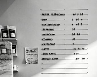 Jeu de lettres magnétiques avec rails de montage, accessoires personnalisés pour enseigne de menu bricolage pour café, bar et pâtisserie