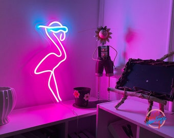 Flamingo Neon Signs,table decor lights,wall decor signs,game room lights signs，Personaliezd Gifts,Home decor,Gifts for Him.Gifts for her