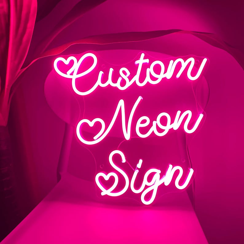 Custom Neon Sign Personalized - Wedding Name Neon Light, Home Bar Decor, LED Wall Art - Birthday Gift Anniversary-Fast Shipping & Free Proof image 1