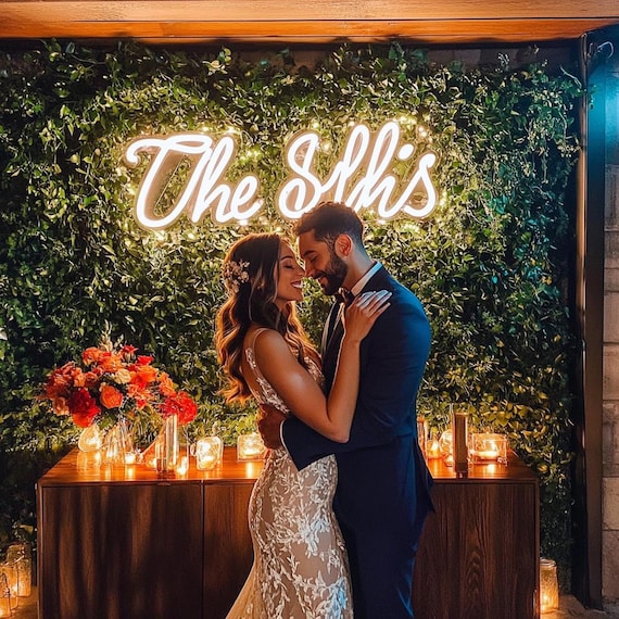 Custom Wedding Neon Sign - Personalized Couple Names - Handmade to Order - LED Wall Decor - Bride & Gift - Fast Shipping/Production