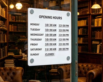 Plaque magnétique réutilisable pour les heures d'ouverture des magasins, enseigne réglable bricolage personnalisée pour boutique de détail et studio d'art