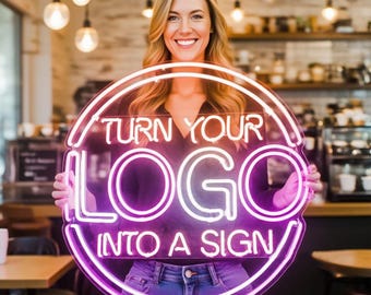 Custom Business Logo Neon Sign UV Neon Sign UV Printing Acrylic Sign Custom Wall Decor Custom Logo Neon Personalized Logo