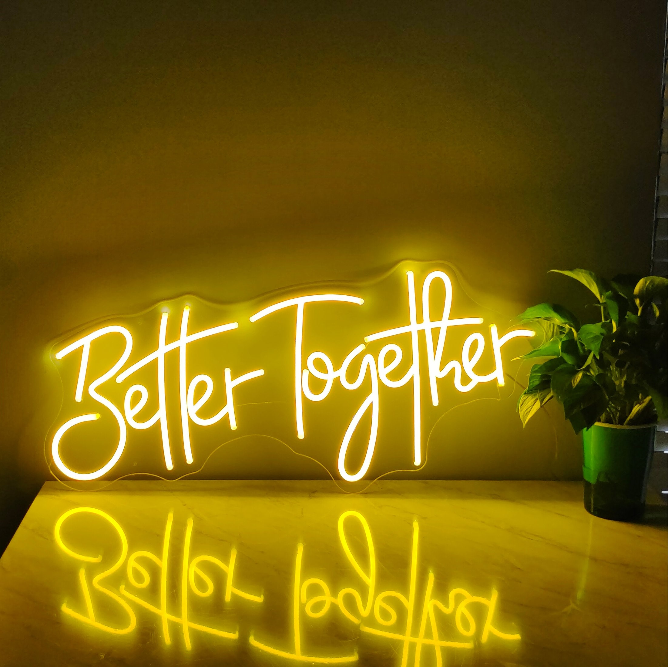 Better Together ネオンサイン - ロマンチックなLEDウォールアート 