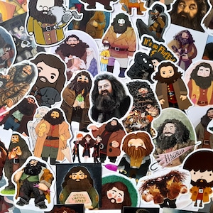 50pcs Robbie Coltrane Rubeus Hagrid Fan Wizard Sticker Pack Cute Cartoon Hogwarts DIY Notebook Journal Laptop Guitar Toys Birthday Gift