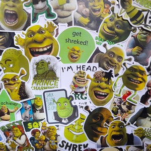 55PCS Funny Shrek Cartoon Film Sticker Pack For Bike Laptop Phone Skateboard Journal Decoration Cartoon Fans