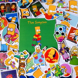 Simpsons Cartoon Sticker Pack Colored journal stickers For scrapbooking Decoration of Car Bike Notebook Refrigerator Laptop