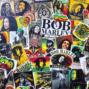 50 pezzi rari Bob Marley and the Wailers vecchi poster adesivi Rasta per bici laptop telefono skateboard diario decorazione e fan della musica reggae