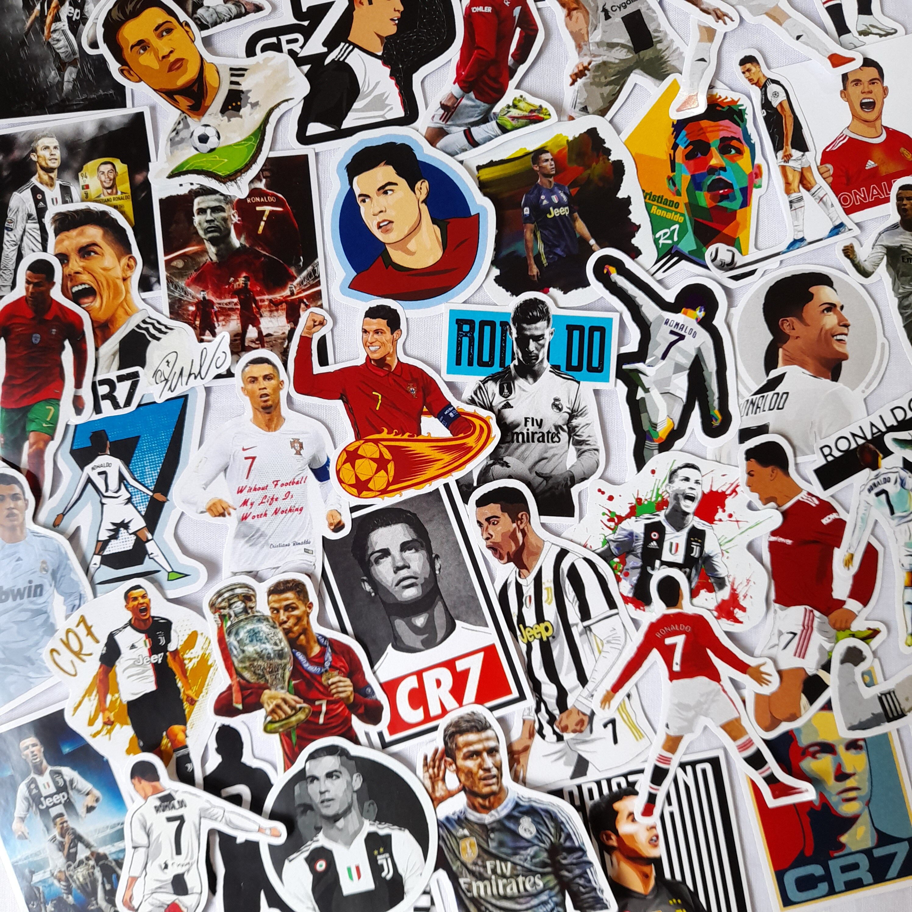 50pcs Cristiano Ronaldo CR7 Football Sticker Pack Premier Etsy