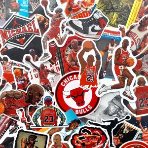 50 stuks Michael Jordan Chicago Bulls Goat Basketball Legend Vintage stickerpakket perfect voor NBA-fans en verzamelaars!