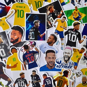 50 Pcs Neymar Jr La Liga Brésil Champions League Decal Football Star Sticker pack Pour Skateboard Ordinateur Portable Guitare Cadeau D'anniversaire Déco À Ses Fans