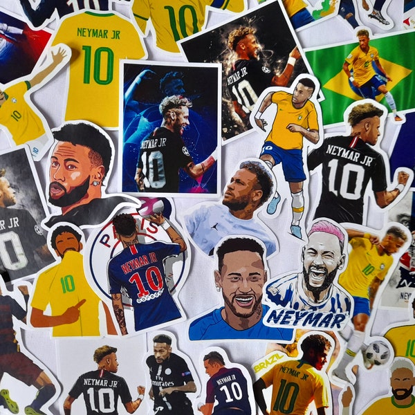 50Pcs Neymar Jr La Liga Brazil Champions League Decal Football Star Sticker pack For Skateboard Laptop Guitar Birthday Gift Deco To His Fans