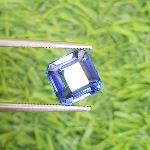 6.71Ct Flawless Ceylon Cornflower Blue Sapphire Square Cut AAA Quality Loose Gemstone Lab Grown Sapphire Stone For Ring & Jewelry 9.87x9.7MM