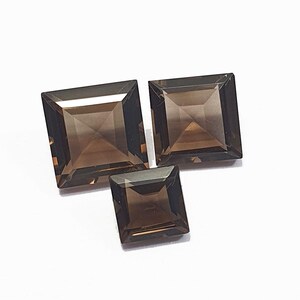 10.04 Ct Flawless Natural Smoky Quartz Square Cut AAA Quality Smoky Quartz Lot Loose Gemstone Smoky Quartz Stone Making For Jewelry 7-10 MM